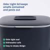 BLUE GINKGO Kitchen Compost Bin [5L / 1.32 GAL] – Filter-Free, Odor-Tight Countertop Food Waste Pail with Handles (Made in Korea, White)(Gray)