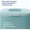 BLUE GINKGO Kitchen Compost Bin [5L / 1.32 GAL] – Filter-Free, Odor-Tight Countertop Food Waste Pail with Handles (Made in Korea, White)(Green)