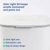 BLUE GINKGO Kitchen Compost Bin [5L / 1.32 GAL] – Filter-Free, Odor-Tight Countertop Food Waste Pail with Handles (Made in Korea, White)(White)