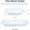 BLUE GINKGO Over the Sink Colander Strainer Basket – Wash Vegetables and Fruits, Drain Cooked Pasta and Dry Dishes – Extendable – New Home Kitchen Essentials (Pink, 2 Pack)(White)