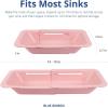 BLUE GINKGO Over the Sink Colander Strainer Basket – Wash Vegetables and Fruits, Drain Cooked Pasta and Dry Dishes – Extendable – New Home Kitchen Essentials (Pink, 2 Pack)(Pink)