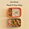BLUE GINKGO Silicone Lunch Box Set – Durable Heavy-Duty Silicone Bento Box, Microwave, Freezer, Dishwasher Safe – Airtight, BPA Free (Made in Korea, Coral)(Coral)