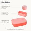 BLUE GINKGO Silicone Lunch Box Set – Durable Heavy-Duty Silicone Bento Box, Microwave, Freezer, Dishwasher Safe – Airtight, BPA Free (Made in Korea, Coral)(Coral)