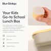 BLUE GINKGO Silicone Lunch Box Set – Durable Heavy-Duty Silicone Bento Box, Microwave, Freezer, Dishwasher Safe – Airtight, BPA Free (Made in Korea, Coral)(Gray)