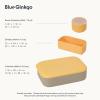BLUE GINKGO Silicone Lunch Box Set – Durable Heavy-Duty Silicone Bento Box, Microwave, Freezer, Dishwasher Safe – Airtight, BPA Free (Made in Korea, Coral)(Gray)