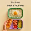 BLUE GINKGO Silicone Lunch Box Set – Durable Heavy-Duty Silicone Bento Box, Microwave, Freezer, Dishwasher Safe – Airtight, BPA Free (Made in Korea, Coral)(Green)