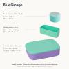 BLUE GINKGO Silicone Lunch Box Set – Durable Heavy-Duty Silicone Bento Box, Microwave, Freezer, Dishwasher Safe – Airtight, BPA Free (Made in Korea, Coral)(Purple)