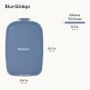 Blue Ginkgo Silicone Cutting Board – Medium – Double-Sided, Thick, Flexible, Non-Slip, BPA Free – Juice Grooves, Dishwasher Safe (Made in Korea, Grey)(Blue)