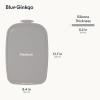 Blue Ginkgo Silicone Cutting Board – Medium – Double-Sided, Thick, Flexible, Non-Slip, BPA Free – Juice Grooves, Dishwasher Safe (Made in Korea, Grey)(Gray)