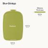 Blue Ginkgo Silicone Cutting Board – Medium – Double-Sided, Thick, Flexible, Non-Slip, BPA Free – Juice Grooves, Dishwasher Safe (Made in Korea, Grey)(Green)