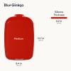 Blue Ginkgo Silicone Cutting Board – Medium – Double-Sided, Thick, Flexible, Non-Slip, BPA Free – Juice Grooves, Dishwasher Safe (Made in Korea, Grey)(Red)