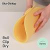 Blue Ginkgo Silicone Cutting Board – Medium – Double-Sided, Thick, Flexible, Non-Slip, BPA Free – Juice Grooves, Dishwasher Safe (Made in Korea, Grey)(Yellow)