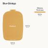 Blue Ginkgo Silicone Cutting Board – Medium – Double-Sided, Thick, Flexible, Non-Slip, BPA Free – Juice Grooves, Dishwasher Safe (Made in Korea, Grey)(Yellow)