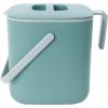 BLUE GINKGO Kitchen Compost Bin [5L / 1.32 GAL] – Filter-Free, Odor-Tight Countertop Food Waste Pail with Handles (Made in Korea, White)(Green)