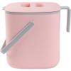 BLUE GINKGO Kitchen Compost Bin [5L / 1.32 GAL] – Filter-Free, Odor-Tight Countertop Food Waste Pail with Handles (Made in Korea, White)(Pink)