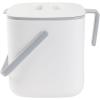 BLUE GINKGO Kitchen Compost Bin [5L / 1.32 GAL] – Filter-Free, Odor-Tight Countertop Food Waste Pail with Handles (Made in Korea, White)(White)