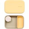 BLUE GINKGO Silicone Lunch Box Set – Durable Heavy-Duty Silicone Bento Box, Microwave, Freezer, Dishwasher Safe – Airtight, BPA Free (Made in Korea, Coral)(Gray)