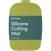 Blue Ginkgo Silicone Cutting Board – Medium – Double-Sided, Thick, Flexible, Non-Slip, BPA Free – Juice Grooves, Dishwasher Safe (Made in Korea, Grey)(Green)