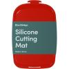 Blue Ginkgo Silicone Cutting Board – Medium – Double-Sided, Thick, Flexible, Non-Slip, BPA Free – Juice Grooves, Dishwasher Safe (Made in Korea, Grey)(Red)