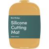 Blue Ginkgo Silicone Cutting Board – Medium – Double-Sided, Thick, Flexible, Non-Slip, BPA Free – Juice Grooves, Dishwasher Safe (Made in Korea, Grey)(Yellow)