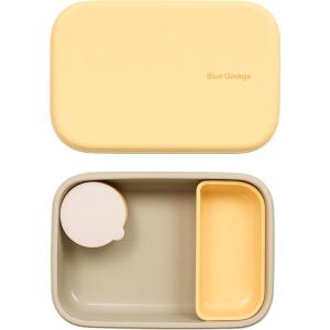 BLUE GINKGO Silicone Lunch Box Set – Durable Heavy-Duty Silicone Bento Box, Microwave, Freezer, Dishwasher Safe – Airtight, BPA Free (Made in Korea, Coral)(Gray)