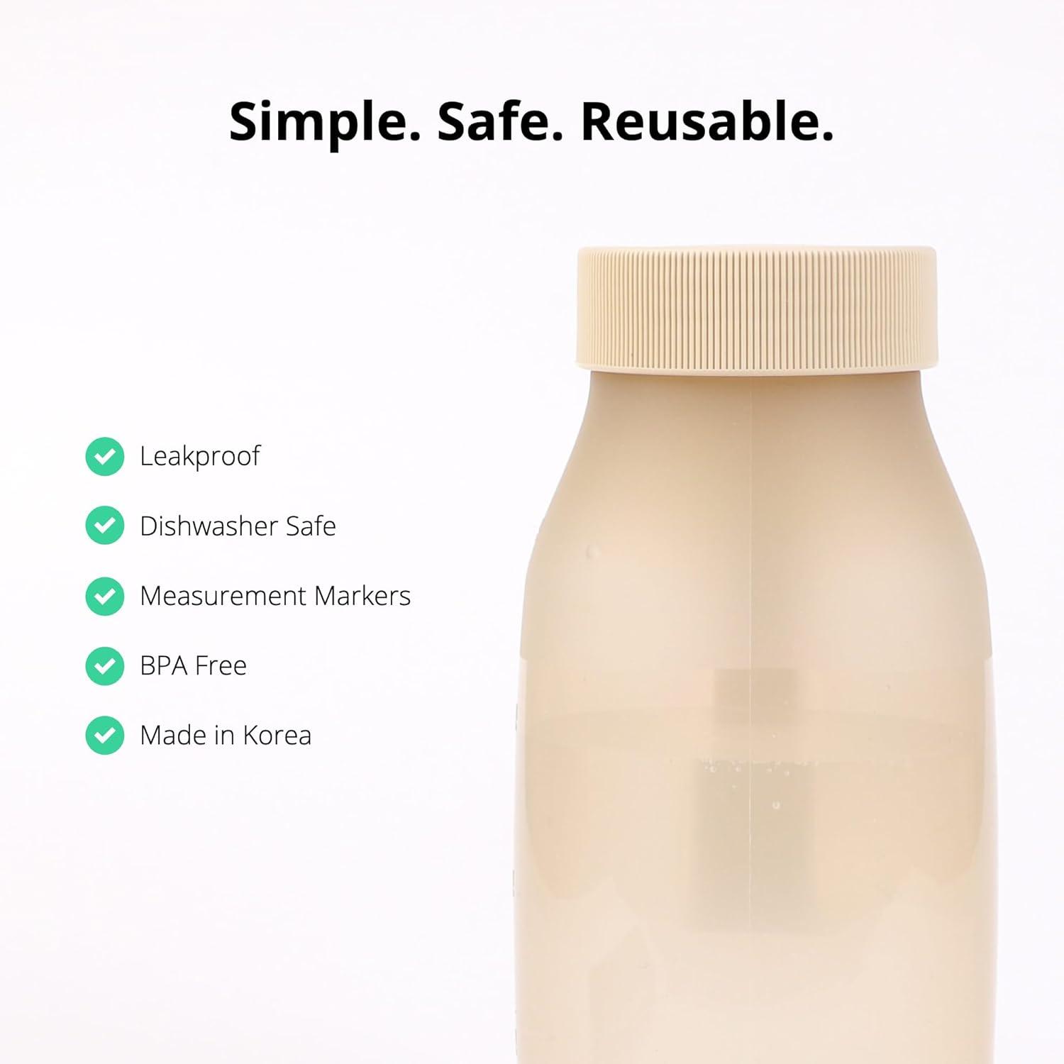 imageBLUE GINKGO Collapsible Water Bottle Lightweight Foldable Silicone Bottle for Travel Hiking and Camping 169oz Made in Korea Rose PinkSand Beige