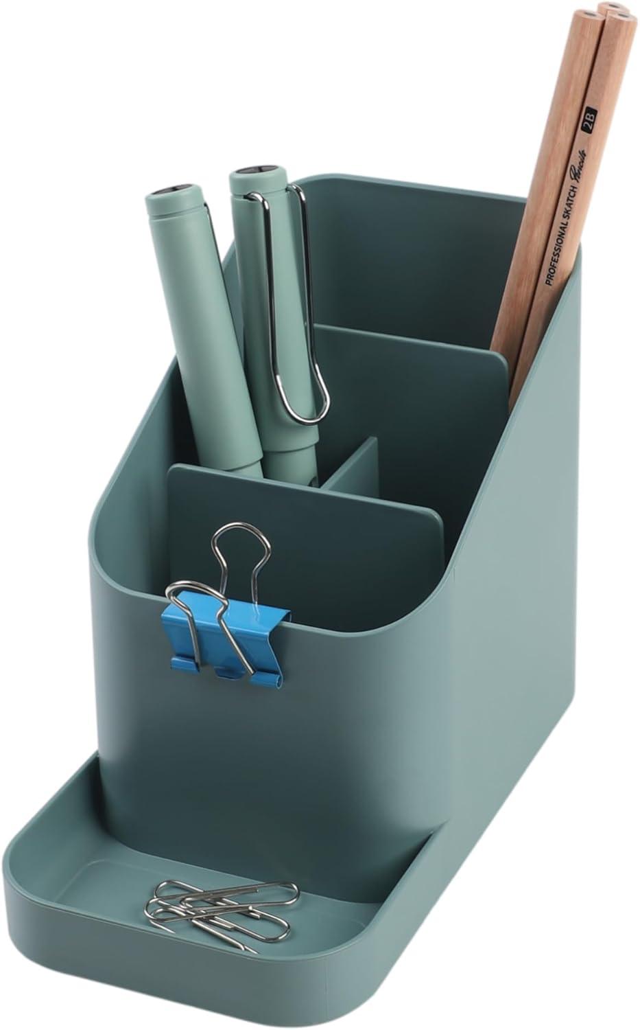 imageBLUE GINKGO Desk Organizer KoreanMade Office Storage for Pens Notes Mail and Supplies Prussian BlueGREEN