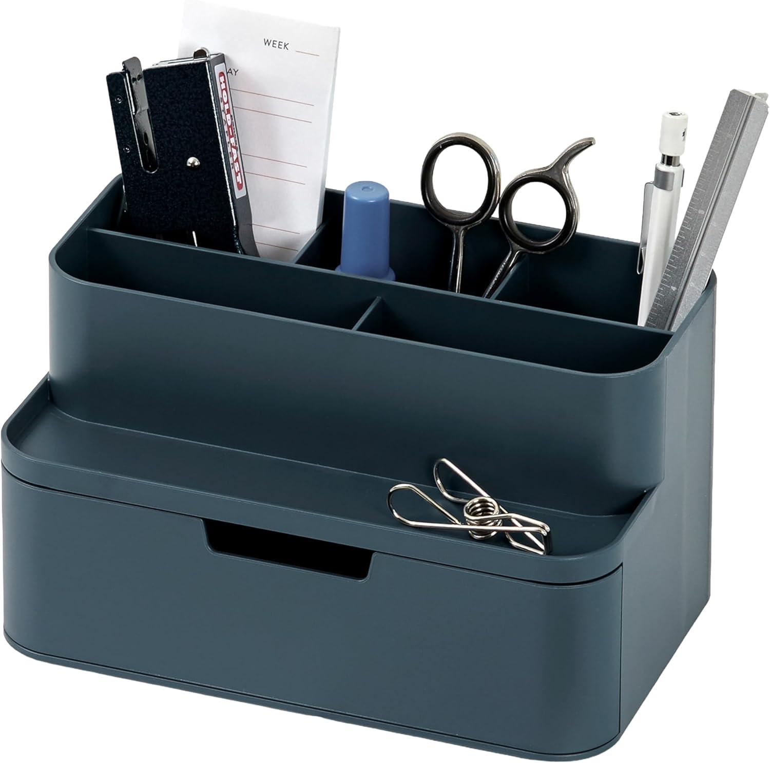 imageBLUE GINKGO Hive Desk Organizer Vertical 6Compartment Fulldrawer Storage SpaceSaving Pen Holder Stationery Storage Organizer for Office School Supplies Makeup Made in Korea GreenBLUE