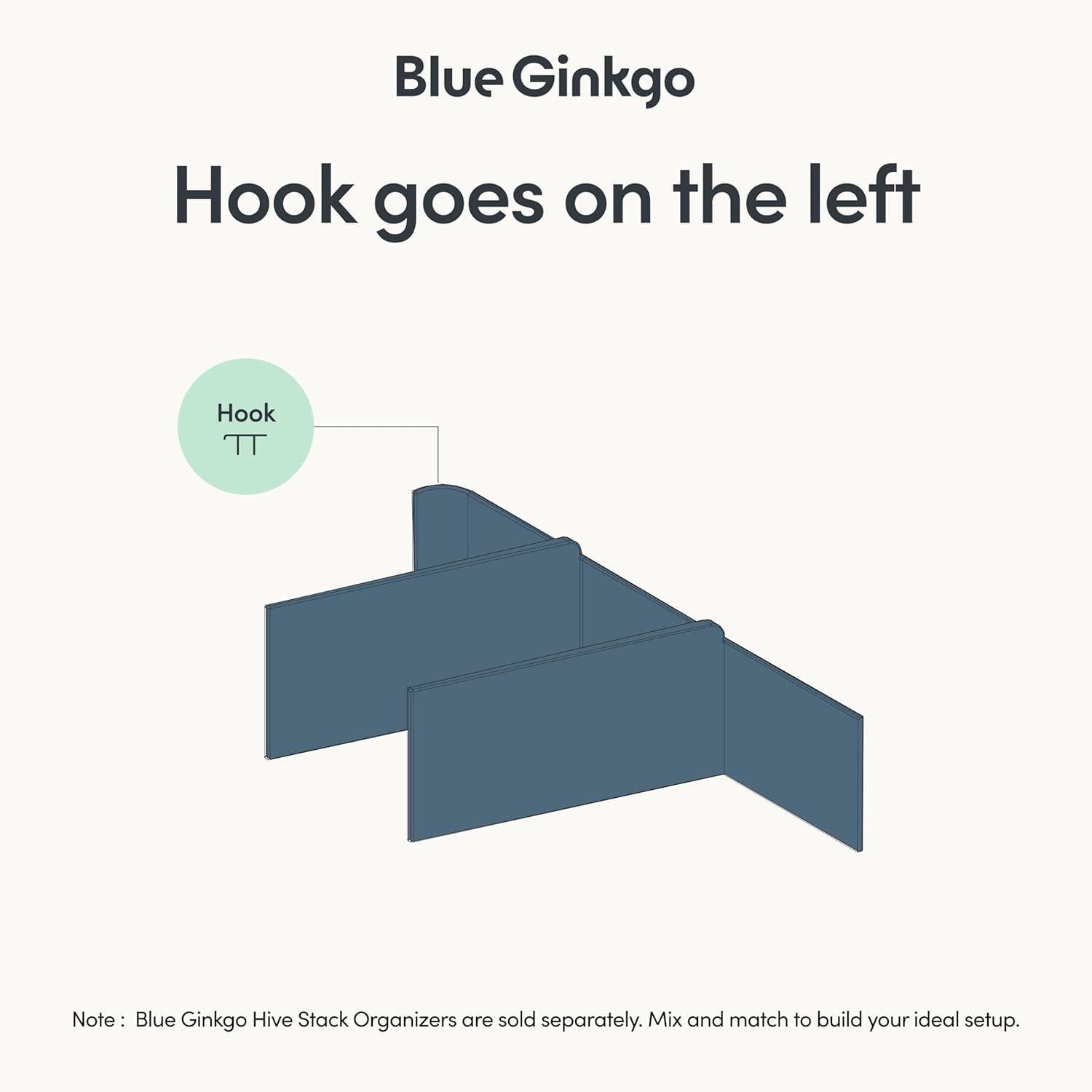 imageBLUE GINKGO Hive Stack Desk Organizer Stackable Pen Holder Stationary Organizer with Drawers Office Storage School Supplies Makeup Made in Korea BlueBLUE