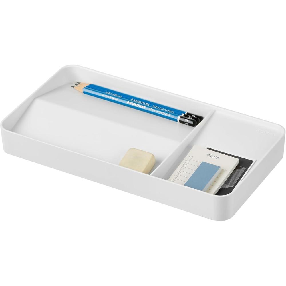 imageBLUE GINKGO Desk Organizer KoreanMade Office Storage for Pens Notes Mail and Supplies Prussian BlueWHITE