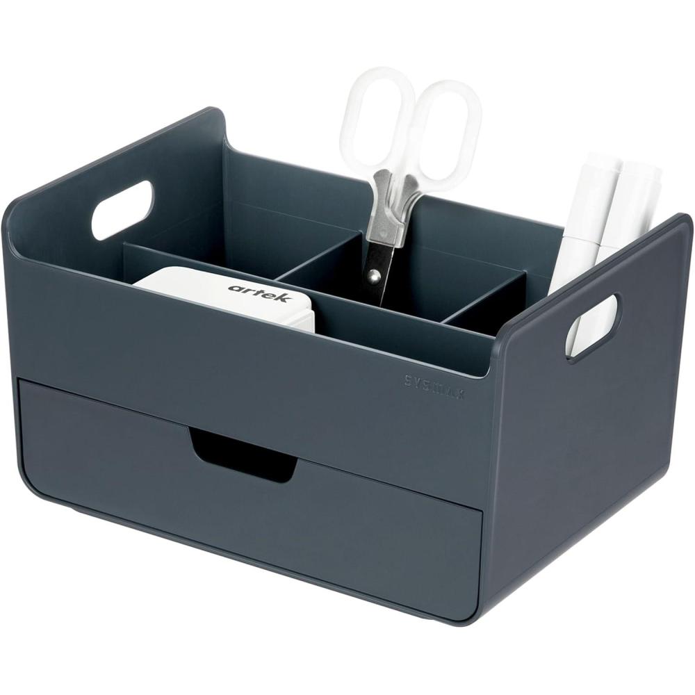 imageBLUE GINKGO Hive Desk Organizer Vertical 6Compartment Fulldrawer Storage SpaceSaving Pen Holder Stationery Storage Organizer for Office School Supplies Makeup Made in Korea GreenBLUE