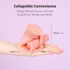 BLUE GINKGO Collapsible Water Bottle – Lightweight, Foldable Silicone Bottle for Travel, Hiking, and Camping (16.9oz, Made in Korea, Rose Pink)(Rose Pink)