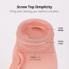 BLUE GINKGO Collapsible Water Bottle – Lightweight, Foldable Silicone Bottle for Travel, Hiking, and Camping (16.9oz, Made in Korea, Rose Pink)(Rose Pink)