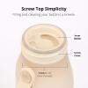 BLUE GINKGO Collapsible Water Bottle – Lightweight, Foldable Silicone Bottle for Travel, Hiking, and Camping (16.9oz, Made in Korea, Rose Pink)(Sand Beige)