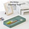 BLUE GINKGO Desk Organizer – Korean-Made Office Storage for Pens, Notes, Mail, and Supplies (Prussian Blue)(GREEN)