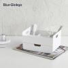BLUE GINKGO Hive Desk Organizer – Vertical 6-Compartment, Full-drawer Storage – Space-Saving Pen Holder, Stationery Storage – Organizer for Office, School Supplies, Makeup (Made in Korea, Green)(WHITE)