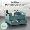 BLUE GINKGO Hive Desk Organizer – Vertical 6-Compartment, Full-drawer Storage – Space-Saving Pen Holder, Stationery Storage – Organizer for Office, School Supplies, Makeup (Made in Korea, Green)(GREEN)