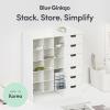 BLUE GINKGO Hive Stack Desk Organizer – Stackable Pen Holder, Stationary Organizer with Drawers – Office Storage, School Supplies, Makeup (Made in Korea, Blue)(White)
