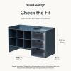 BLUE GINKGO Hive Stack Desk Organizer – Stackable Pen Holder, Stationary Organizer with Drawers – Office Storage, School Supplies, Makeup (Made in Korea, Blue)(BLUE TRNS)