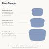 BLUE GINKGO Nesting Silicone Containers – Set of 3 Hard-Shell Silicone Food Storage Containers | BPA Free, Airtight, Dishwasher and Freezer Safe (6.7oz, 10oz, 20oz) – Grey(Blue)