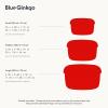 BLUE GINKGO Nesting Silicone Containers – Set of 3 Hard-Shell Silicone Food Storage Containers | BPA Free, Airtight, Dishwasher and Freezer Safe (6.7oz, 10oz, 20oz) – Grey(Red)