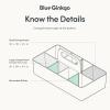 BLUE GINKGO Small Stackable Organizer Caddy – Korean-Made Portable Tote for Bathroom, Office, Crafts, or School Supplies (Square, Yellow)(BLUE)