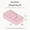 BLUE GINKGO Small Stackable Organizer Caddy – Korean-Made Portable Tote for Bathroom, Office, Crafts, or School Supplies (Square, Yellow)(PINK)