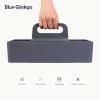 BLUE GINKGO Stackable Organizer Caddy – Korean-Made Portable Tote for Bathroom, Office, Crafts, or School Supplies (Rectangle, White)(GREY)