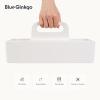 BLUE GINKGO Stackable Organizer Caddy – Korean-Made Portable Tote for Bathroom, Office, Crafts, or School Supplies (Rectangle, White)(WHITE)