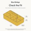 BLUE GINKGO Stackable Organizer Caddy – Korean-Made Portable Tote for Bathroom, Office, Crafts, or School Supplies (Rectangle, White)(YELLOW)