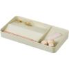 BLUE GINKGO Desk Organizer – Korean-Made Office Storage for Pens, Notes, Mail, and Supplies (Prussian Blue)(BEIGE)