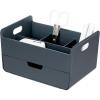 BLUE GINKGO Hive Desk Organizer – Vertical 6-Compartment, Full-drawer Storage – Space-Saving Pen Holder, Stationery Storage – Organizer for Office, School Supplies, Makeup (Made in Korea, Green)(BLUE)