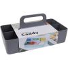 BLUE GINKGO Stackable Organizer Caddy – Korean-Made Portable Tote for Bathroom, Office, Crafts, or School Supplies (Rectangle, White)(GREY)