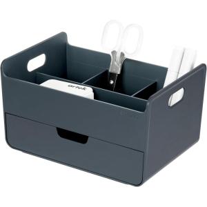 BLUE GINKGO Hive Desk Organizer – Vertical 6-Compartment, Full-drawer Storage – Space-Saving Pen Holder, Stationery Storage – Organizer for Office, School Supplies, Makeup (Made in Korea, Green)(BLUE)